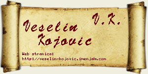 Veselin Kojović vizit kartica